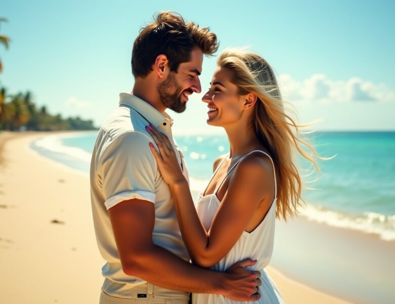 Passion et chaleur sous le soleil brûlant